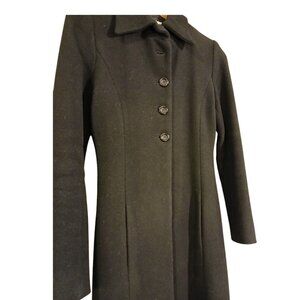 KATHARINE JETT Black Wool Long Tuxedo Coat XS